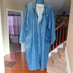 Vintage Denim Long Coat